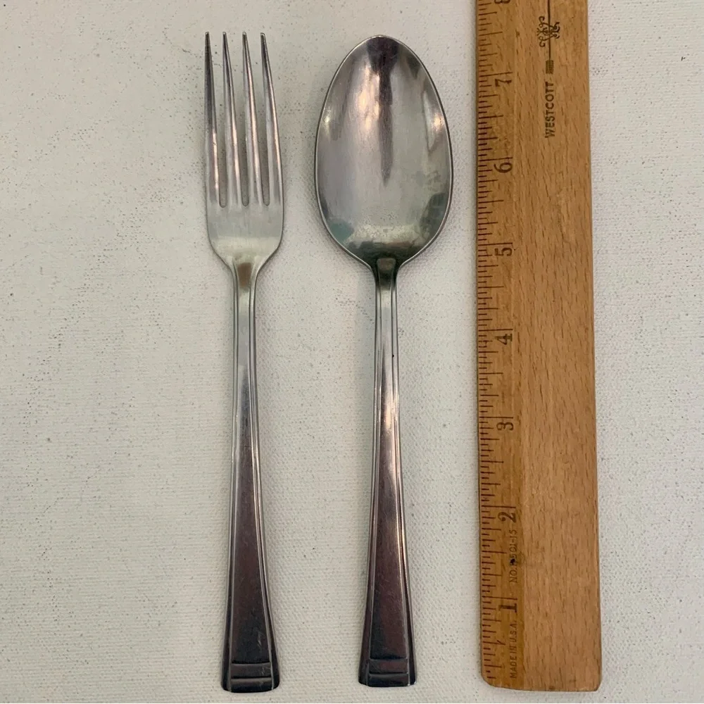Parkway Stainless USA Dinner Spoon Fork Serving Flatware Silverware Lot Vintage
